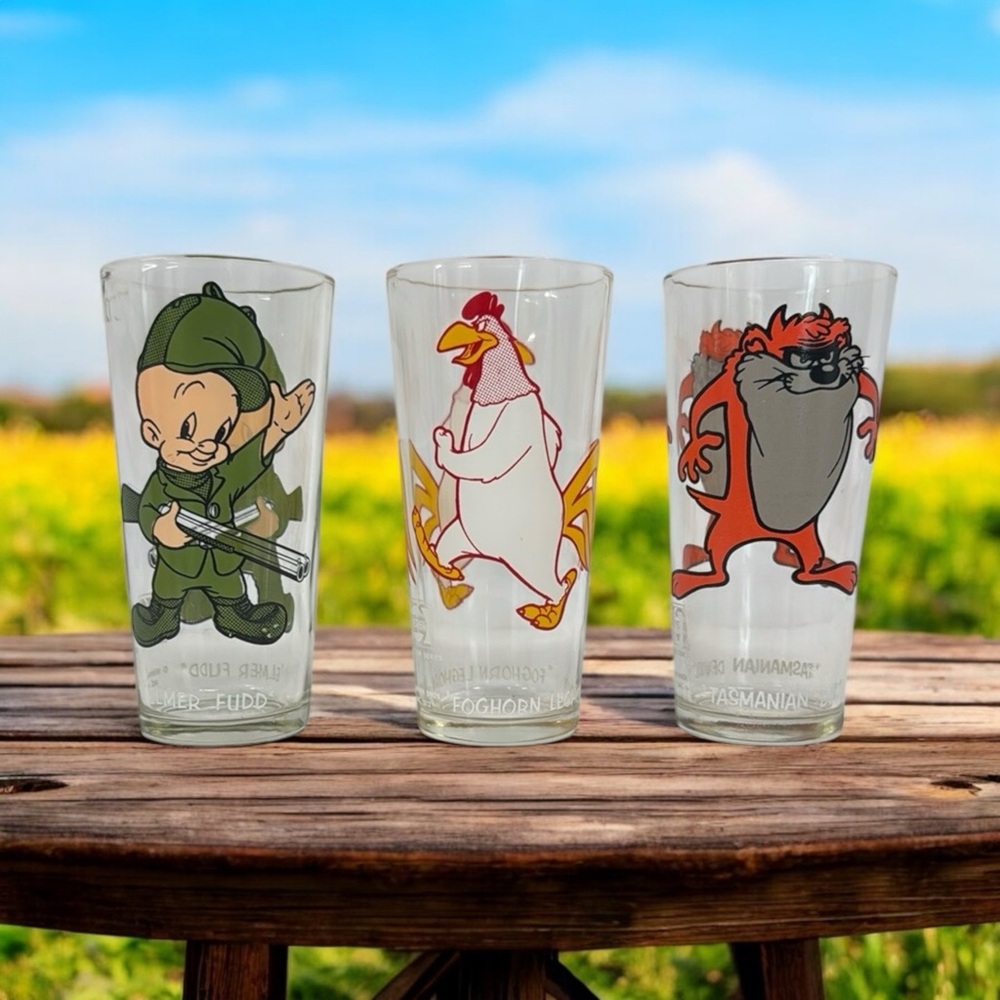 Vintage Pepsi Collector Series Looney Tunes Foghorn Leghorn-Elmer Fudd-Tas Devil